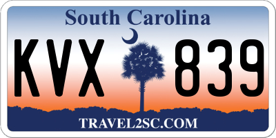 SC license plate KVX839
