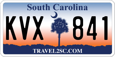 SC license plate KVX841