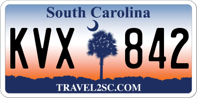 SC license plate KVX842