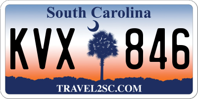SC license plate KVX846