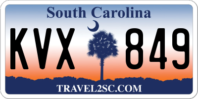 SC license plate KVX849