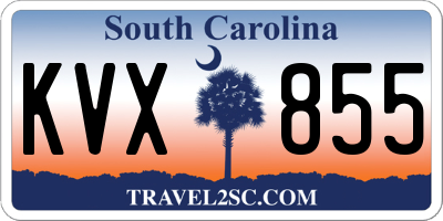 SC license plate KVX855