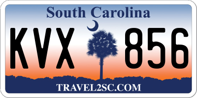 SC license plate KVX856