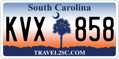 SC license plate KVX858