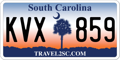 SC license plate KVX859