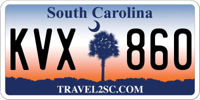 SC license plate KVX860