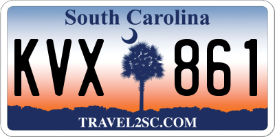 SC license plate KVX861