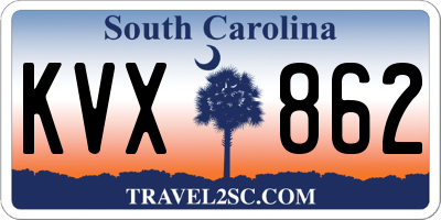 SC license plate KVX862