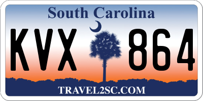 SC license plate KVX864