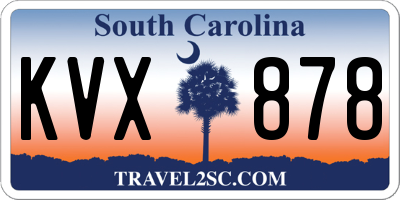 SC license plate KVX878