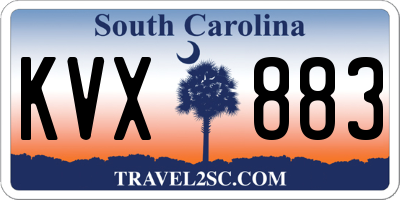 SC license plate KVX883