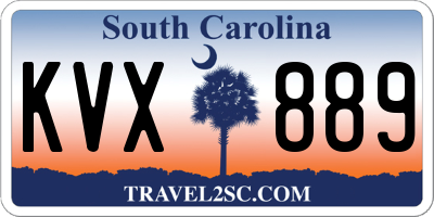 SC license plate KVX889