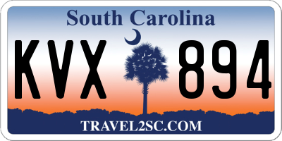 SC license plate KVX894
