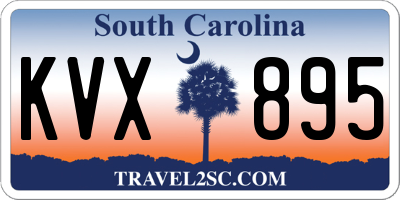 SC license plate KVX895