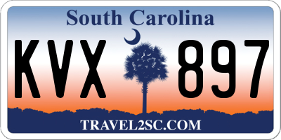 SC license plate KVX897