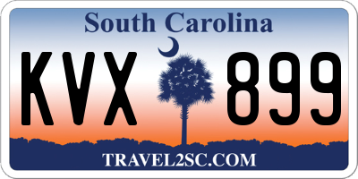 SC license plate KVX899