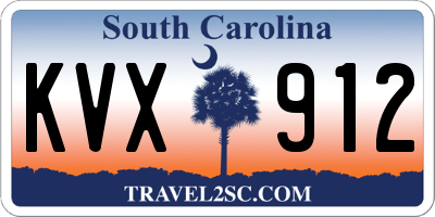 SC license plate KVX912