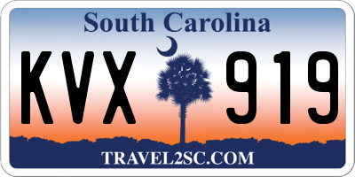 SC license plate KVX919