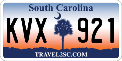 SC license plate KVX921