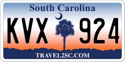 SC license plate KVX924