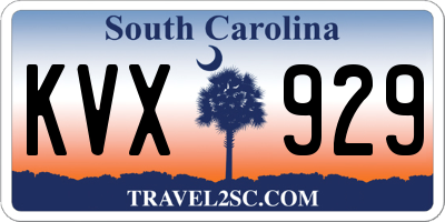SC license plate KVX929
