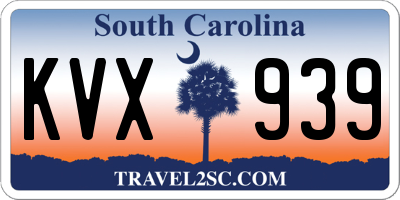 SC license plate KVX939