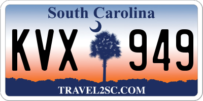 SC license plate KVX949