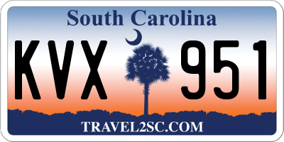SC license plate KVX951