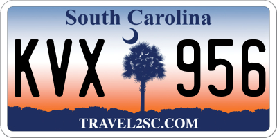 SC license plate KVX956