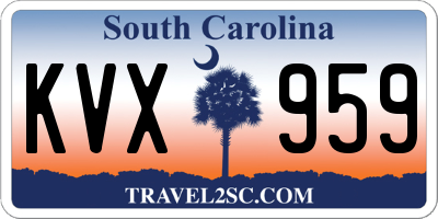 SC license plate KVX959