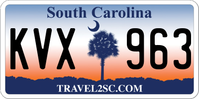 SC license plate KVX963