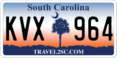 SC license plate KVX964