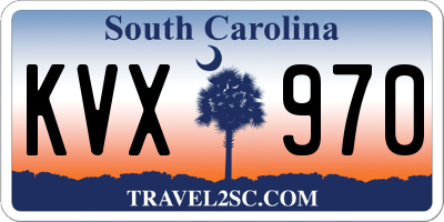 SC license plate KVX970