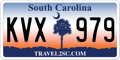 SC license plate KVX979