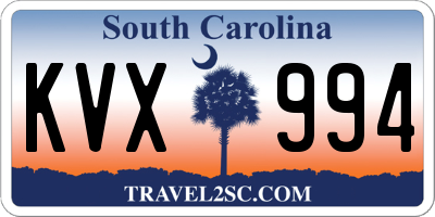 SC license plate KVX994