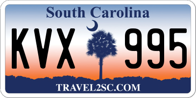 SC license plate KVX995