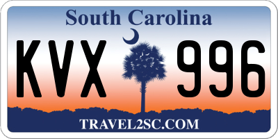 SC license plate KVX996