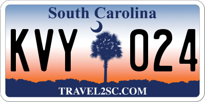 SC license plate KVY024