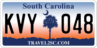 SC license plate KVY048
