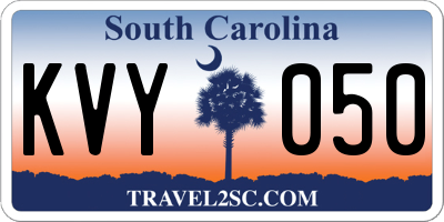 SC license plate KVY050