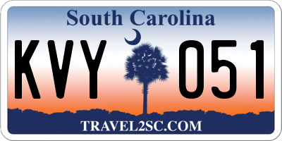 SC license plate KVY051