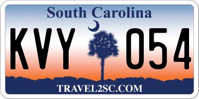 SC license plate KVY054
