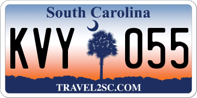 SC license plate KVY055