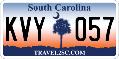 SC license plate KVY057