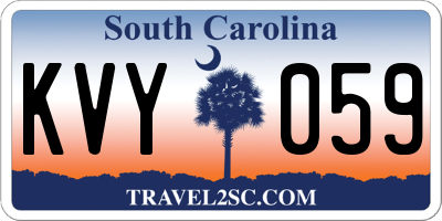 SC license plate KVY059
