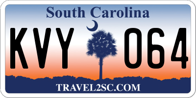 SC license plate KVY064