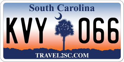 SC license plate KVY066