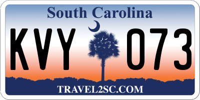 SC license plate KVY073