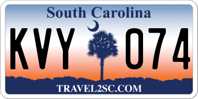SC license plate KVY074