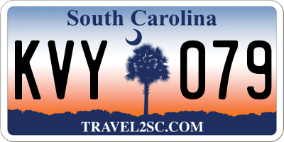 SC license plate KVY079